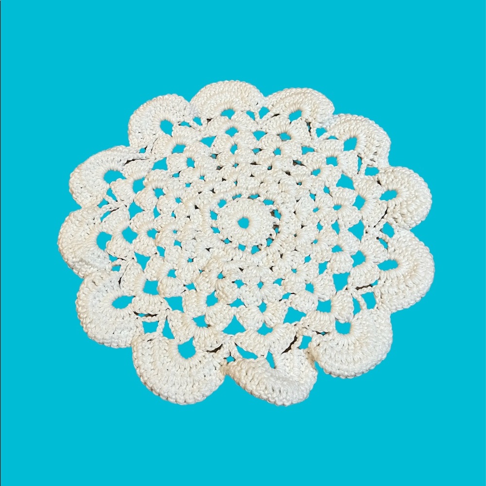 Handmade crochet doily